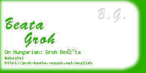 beata groh business card